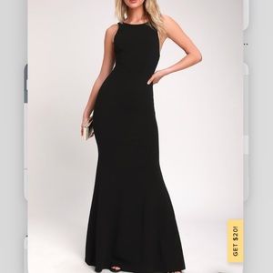 Lulus Dream About You Black Backless Maxi Dress